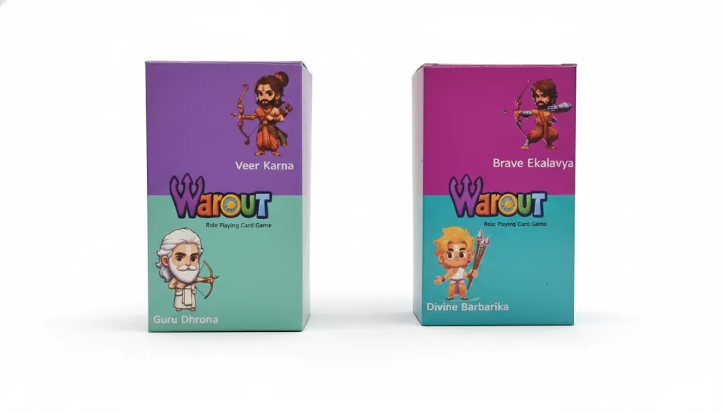 WAROUT Strategy Card Game - Screen-Free RPG inspired by Mahabharata